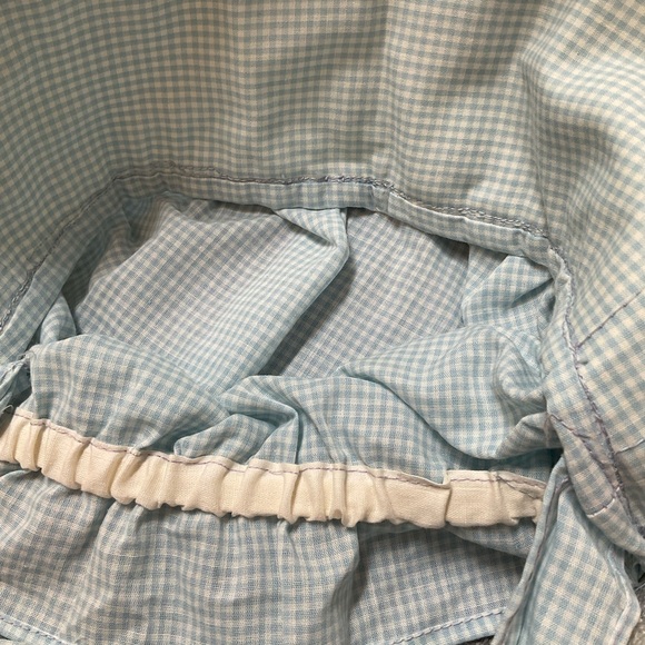 Blue Gingham Adult Bonnet Prairie Costume Cosplay - Picture 2 of 3